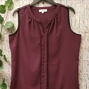 Calvin Klein Sleeveless Blouse, SIZE MP